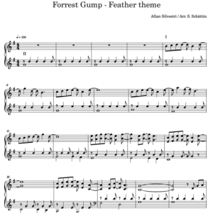 Forrest Gump - Feather theme - Easy version